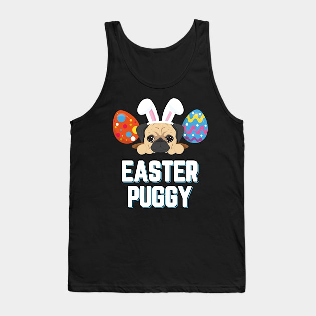 Easter Puggy Cute Dog Pug Funny Easter Tank Top by trendingoriginals